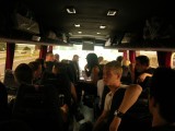 In de bus op weg naar Defqon 1! :)