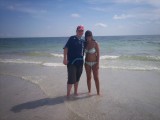 Lekker op het strand in Tampa :P:P