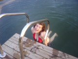 Sabine in het "zwembad" in Oostenrijk,,:P