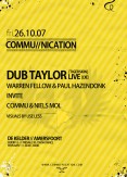 Commu//nication Dub Taylor flyer 2