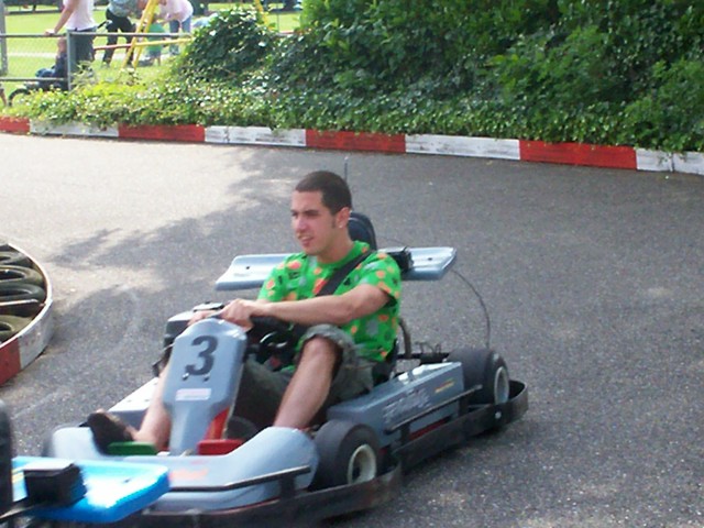 me broertje in de kart