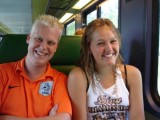 In de trein met Mariska :)
