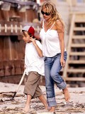 Pamela Anderson met zoontje Brandon