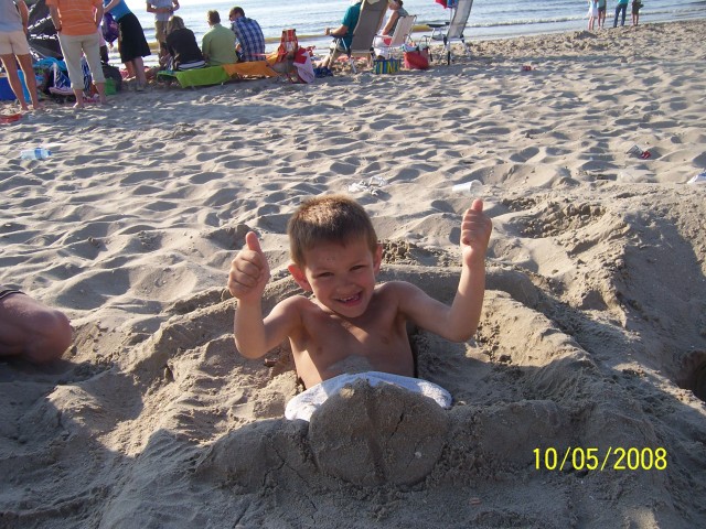 kelvin op het strand