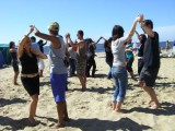 Salsa dansen op het strand in Scheveningen :cheer: