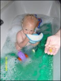 In groen water! :P