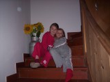 kim en ik op de trap in ons huis in oosterijk:)