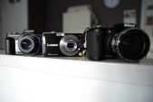 Compacts Dutchpartypics I. Van links naar rechts Sony Cybershot DSC-H10, Panasonic Lumix FX500 and Nikon Coolpix L110