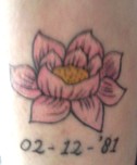 lotus bloem met geboorte datum da's voor geluk en de goeie kant van leven