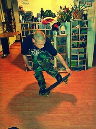 Skateboarding :)
